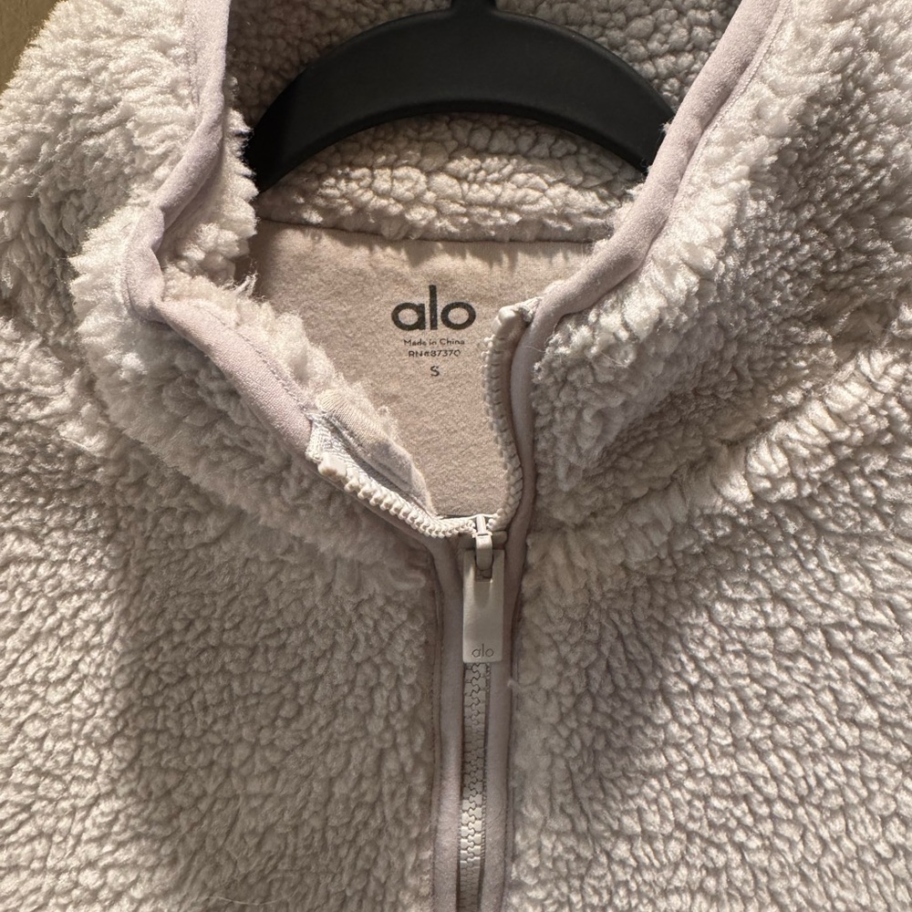 Alo Yoga Shanti Sherpa Sweater Half Zip Flaw - Picture 5 of 8